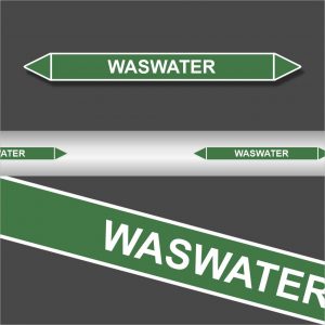 Leidingstickers Leidingmarkering Waswater (Water)