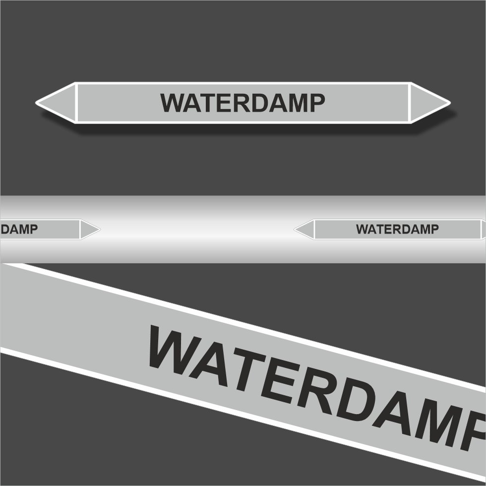 Leidingstickers Leidingmarkering Waterdamp (Stoom) Leidingstickers Leidingmarkering Waterdamp (Stoom)