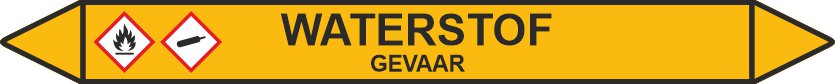Leidingstickers Leidingmarkering Waterstof (Gassen)