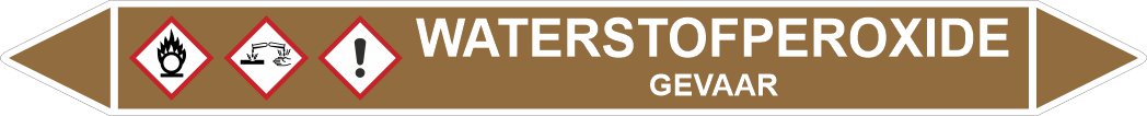 Leidingstickers Leidingmarkering Waterstofperoxide (Ontvlambare vloeistoffen)