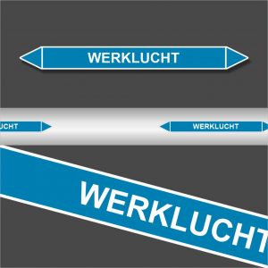 Leidingstickers Leidingmarkering Werklucht (Lucht)