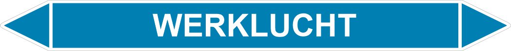 Leidingstickers Leidingmarkering Werklucht (Lucht) Leidingstickers Leidingmarkering Werklucht (Lucht)