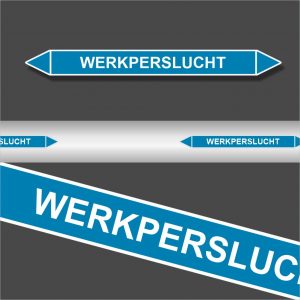 Leidingstickers Leidingmarkering Werkperslucht (Lucht)