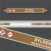 Leidingstickers Leidingmarkering Xyleen (Ontvlambare vloeistoffen)