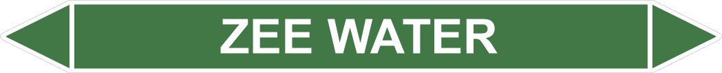 Leidingstickers Leidingmarkering Zee water (Water) Leidingstickers Leidingmarkering Zee water (Water)