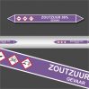 Leidingstickers Leidingmarkering Zoutzuur 36% (Basen)