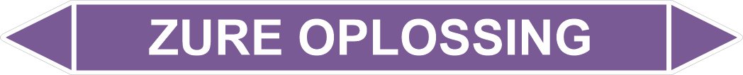 Leidingstickers Leidingmarkering Zure oplossing (Basen)