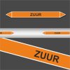 Leidingstickers Leidingmarkering Zuur (Zuren)