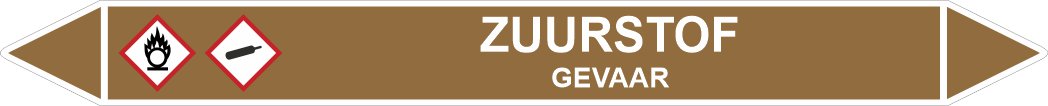 Leidingstickers Leidingmarkering Zuurstof (Ontvlambare vloeistoffen) Leidingstickers Leidingmarkering Zuurstof (Ontvlambare vloeistoffen)