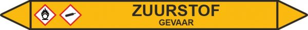 Leidingstickers Leidingmarkering Zuurstof (Gassen)