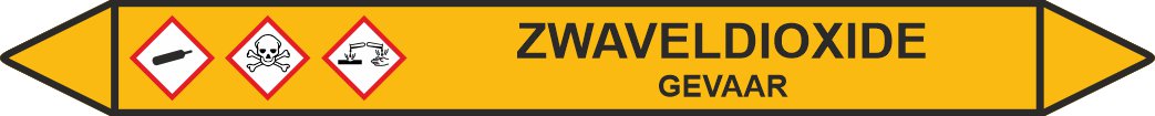 Leidingstickers Leidingmarkering Zwaveldioxide (Gassen) Leidingstickers Leidingmarkering Zwaveldioxide (Gassen)