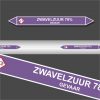 Leidingstickers Leidingmarkering Zwavelzuur 78% (Basen)