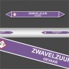 Leidingstickers Leidingmarkering Zwavelzuur (Basen)