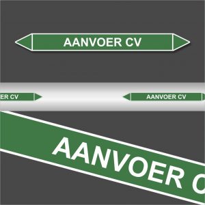 Leidingstickers Leidingmarkering aanvoer CV (Water)