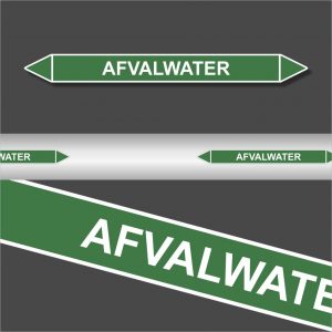 Leidingstickers Leidingmarkering afvalwater (Water)