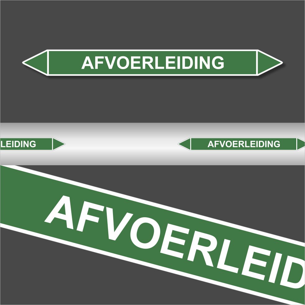 Leidingstickers Leidingmarkering afvoerleiding (Water) Leidingstickers Leidingmarkering afvoerleiding (Water)