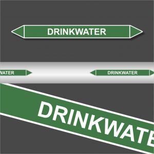 Leidingstickers Leidingmarkering drinkwater (Water)