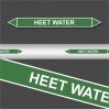 Leidingstickers Leidingmarkering heet water (Water)