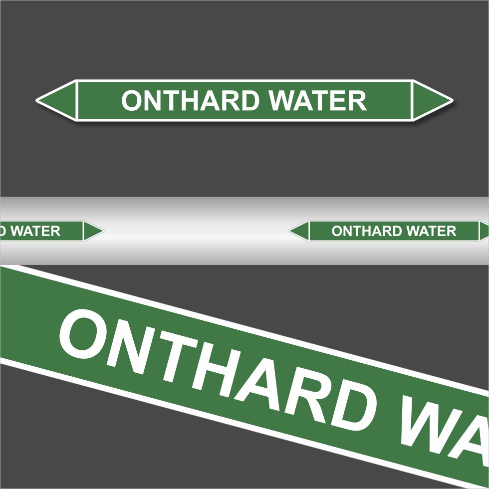 Leidingstickers Leidingmarkering onthard water (Water) Leidingstickers Leidingmarkering onthard water (Water)