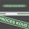 Leidingstickers Leidingmarkering proces koud water (Water)