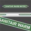 Leidingstickers Leidingmarkering sanitair warm water (Water)