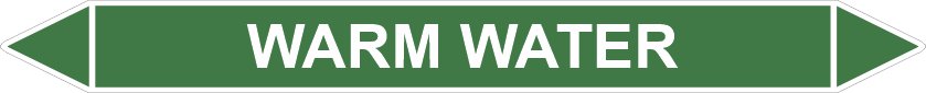Leidingstickers Leidingmarkering warm water (Water) Leidingstickers Leidingmarkering warm water (Water)