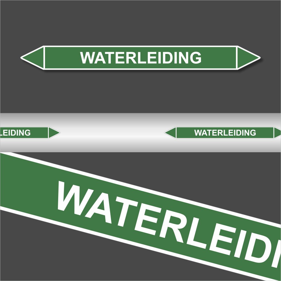 Leidingstickers Leidingmarkering waterleiding (Water) Leidingstickers Leidingmarkering waterleiding (Water)