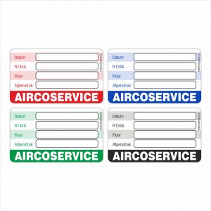 Onderhoud stickers aircoservice universeel