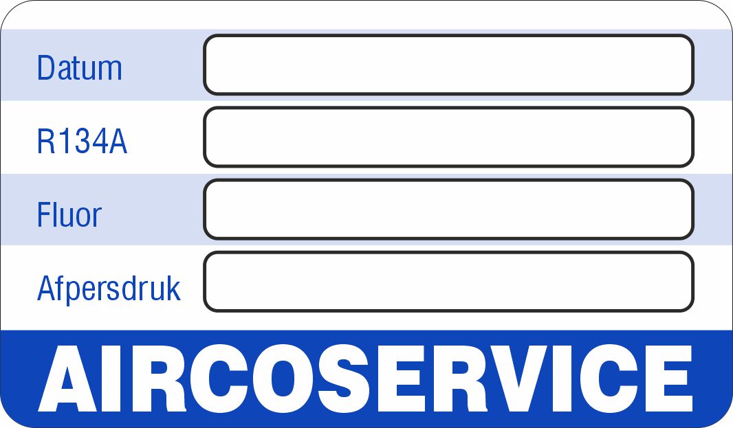Onderhoud stickers aircoservice universeel blauw