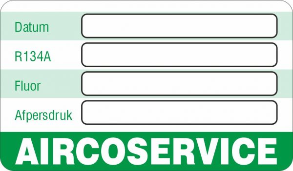 Onderhoud stickers aircoservice universeel groen