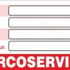 Onderhoud stickers aircoservice universeel rood