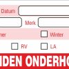 Onderhoud stickers banden onderhoud universeel rood