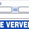 Onderhoud stickers olie ververst op universeel blauw