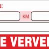 Onderhoud stickers olie ververst op universeel rood