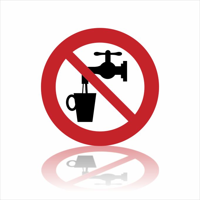 Pictogram geen drinkwater sticker Pictogram geen drinkwater sticker