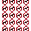 Pictogram geen honden sticker 25mm