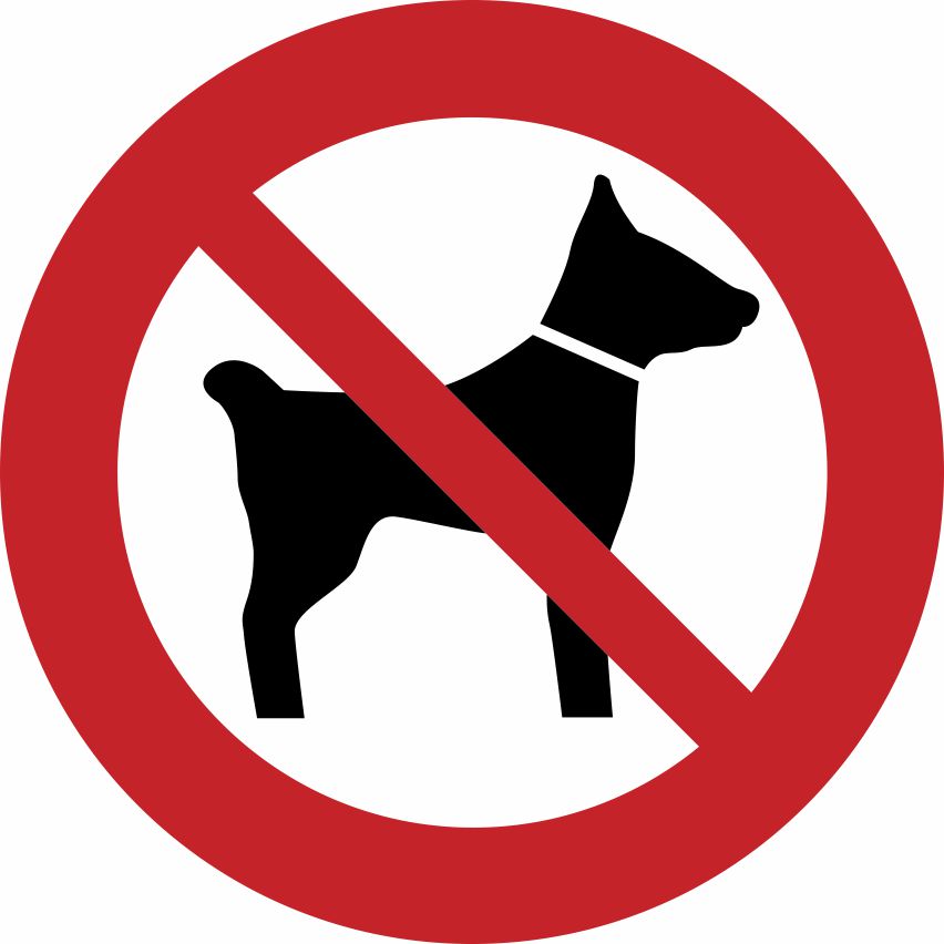 Pictogram geen honden sticker Pictogram geen honden sticker