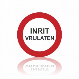 Pictogram inrit vrijlaten sticker