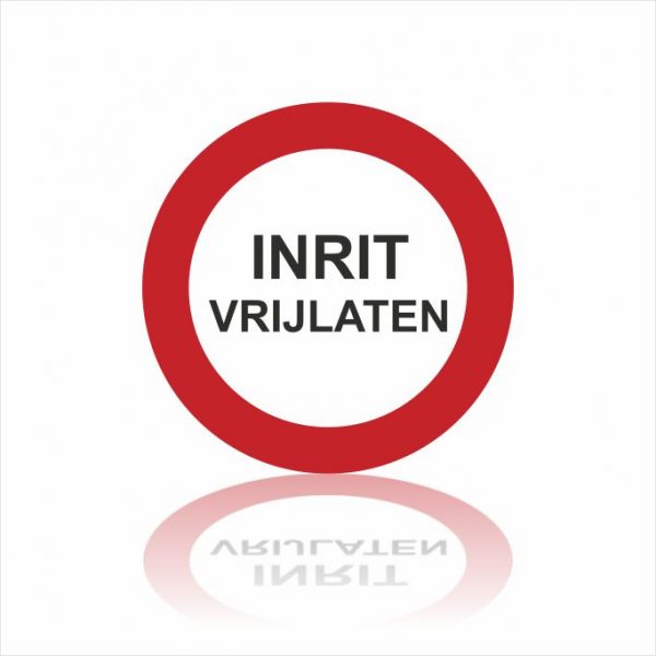 Pictogram inrit vrijlaten sticker