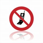 Pictogram mobiel verboden sticker