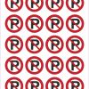 Pictogram niet parkeren sticker 25mm