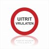 Pictogram uitrit vrijlaten sticker