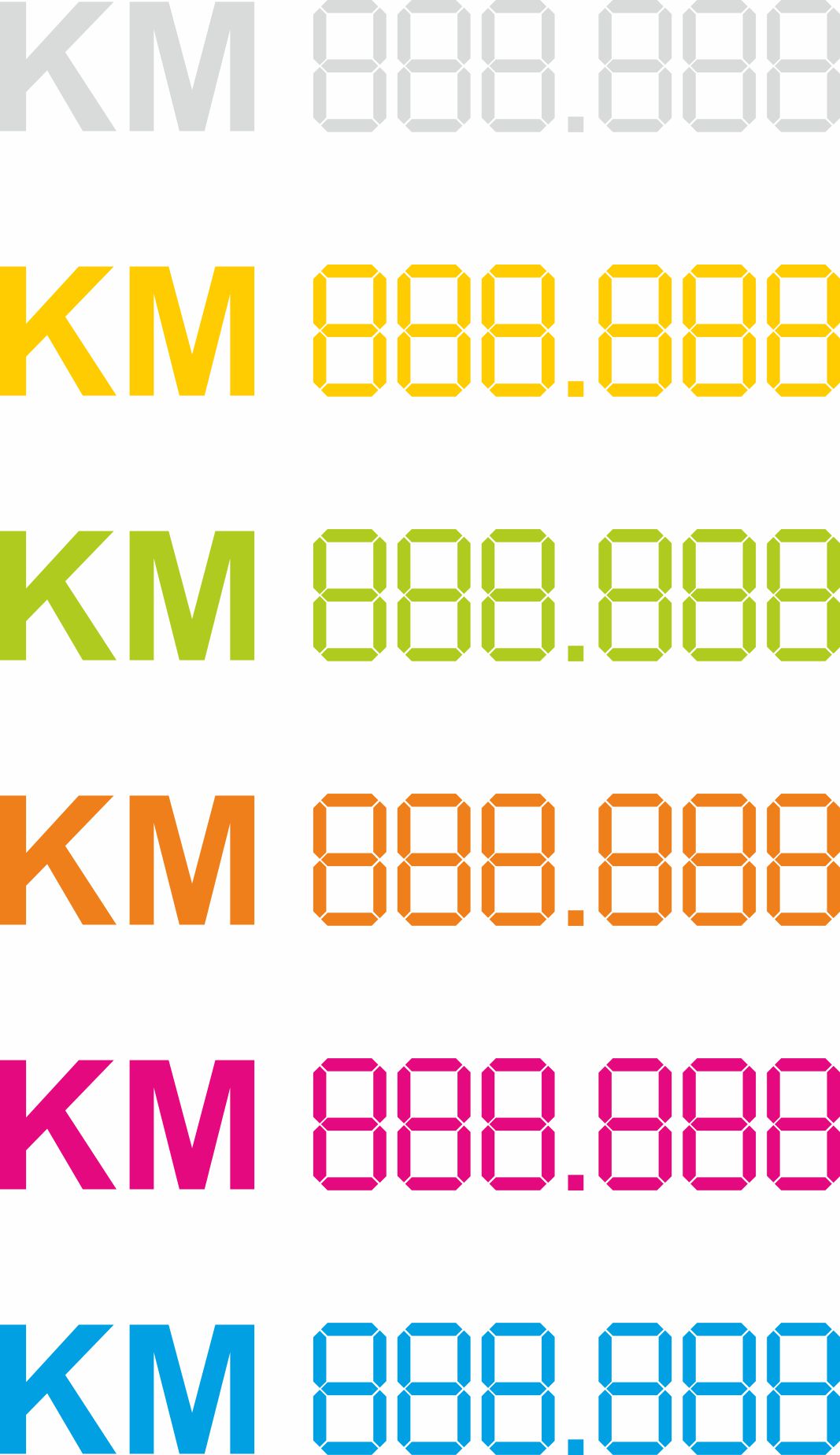 autoraam stickers kilometer stand