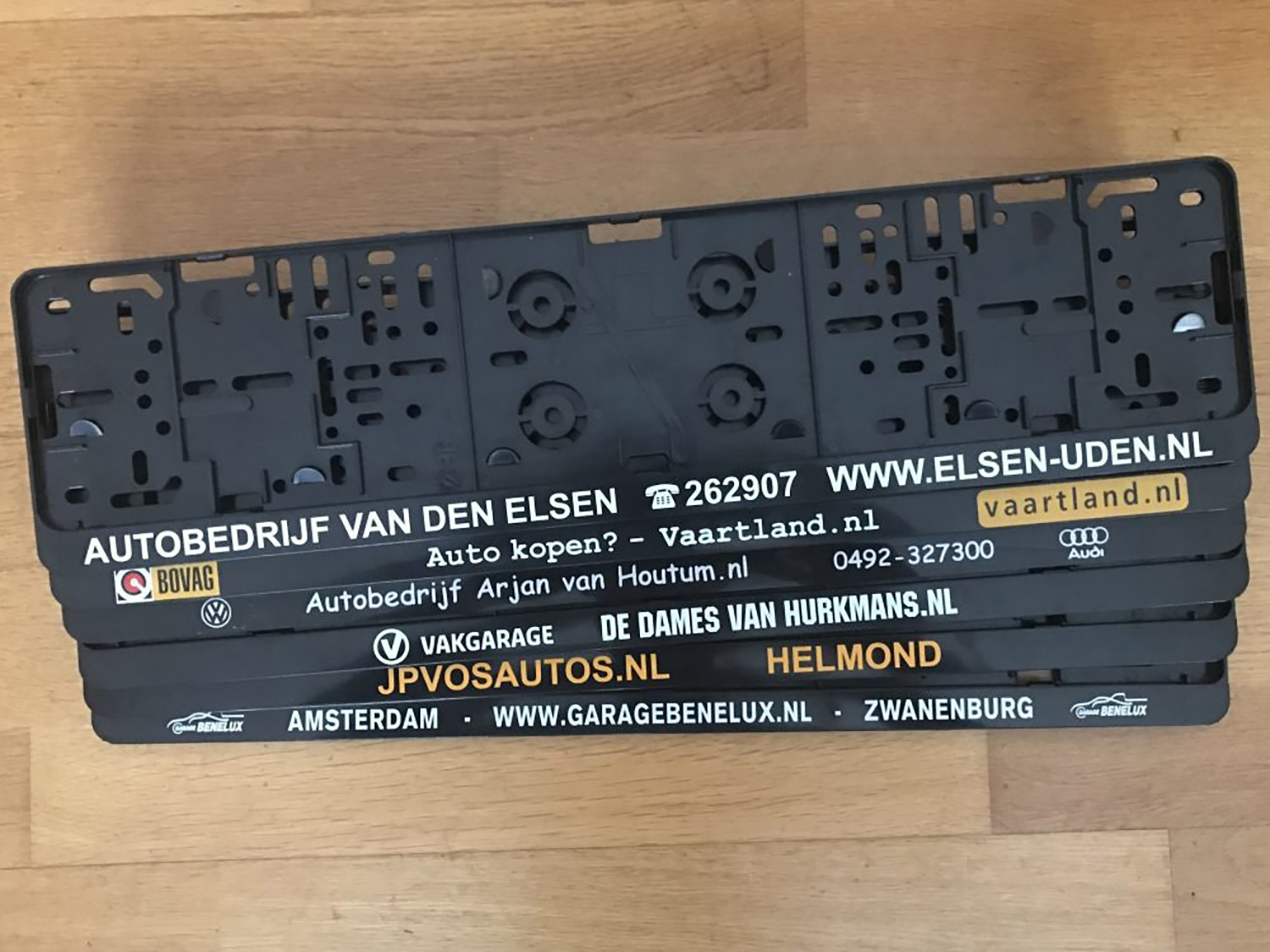 Kentekenplaat houder met tekstrand