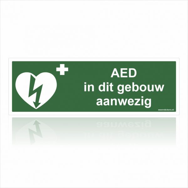 AED in dit gebouw aanwezig Stickers