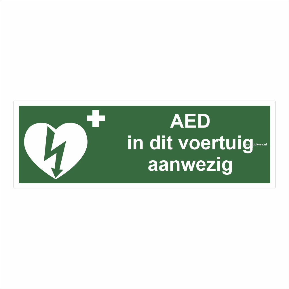 AED in dit voertuig aanwezig Stickers