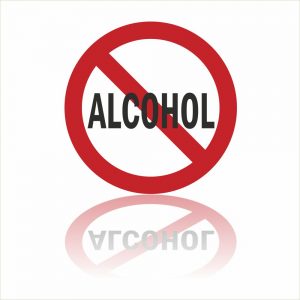 Alcohol verbod sticker