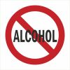 Alcohol verbod sticker