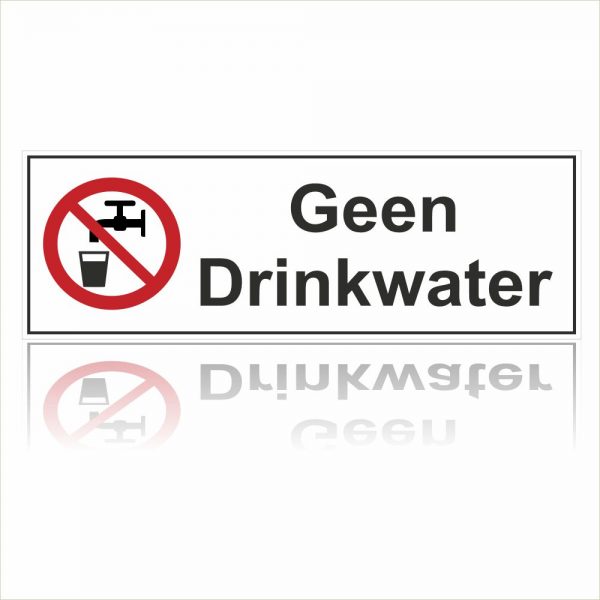 Pictogram geen drinkwater rechthoekig sticker