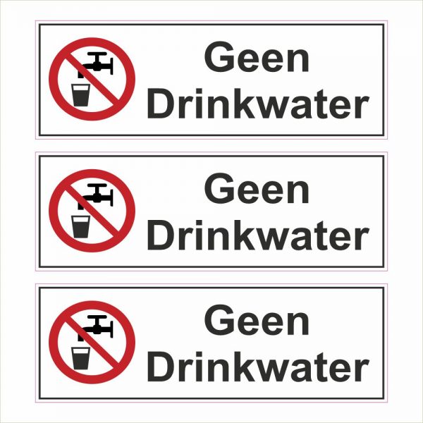 Pictogram geen drinkwater rechthoekig sticker